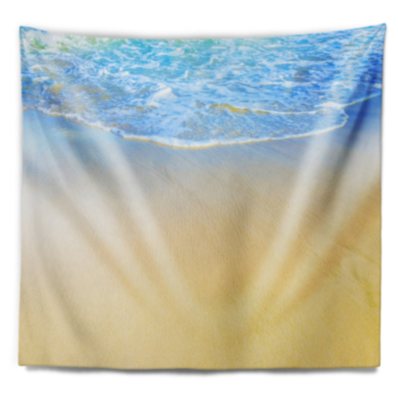 Tapisserie «Seashore Smooth Sea Surf» sur Blue Waters, H 50 po x l 60 po