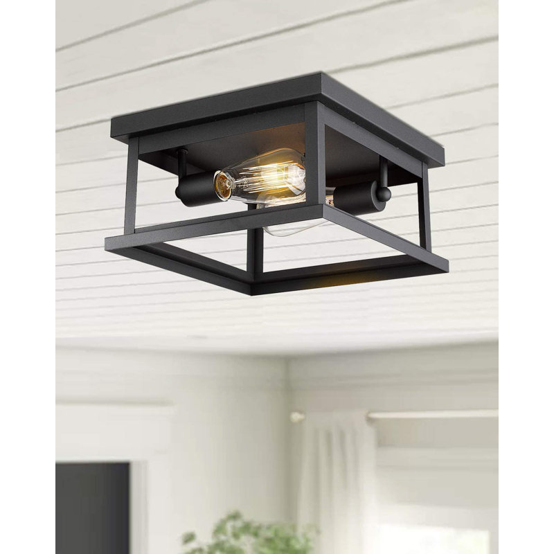Luminaire encastré 2 lumières noir 11 pouces