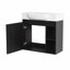 Meuble-lavabo mural avec lavabo en céramique et tablettes ouvertes-129865325-129865327