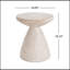 Table d'appoint élégante et légère en béton pour une utilisation intérieure et extérieure, durable et polyvalente avec une finition sophistiquée en travertin