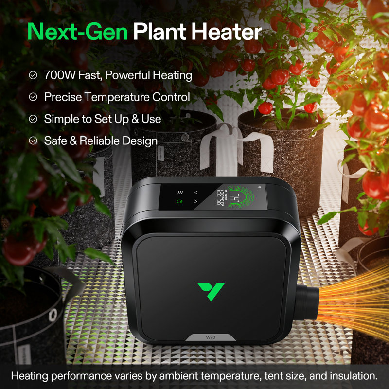 VIVOSUN 700 W 2388 BTU Electric Compact Space Heater