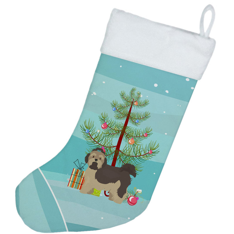Chaussette de noël joyeux de noël, Tsvetnaya Bolonka russe