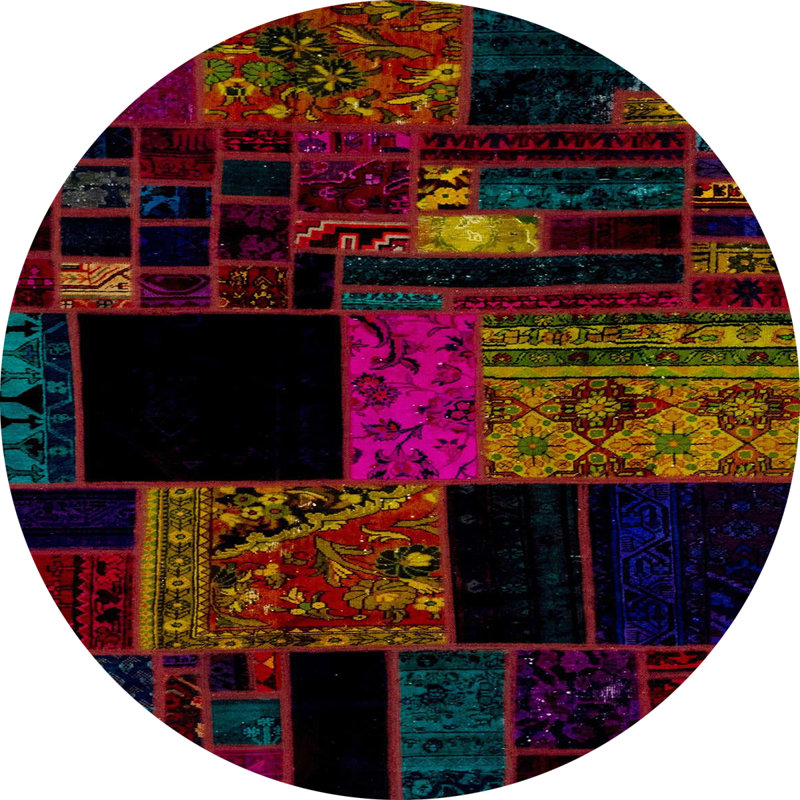 Abstract Indoor Rug, Round 6'