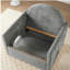Fauteuil d'appoint simple en chenille de style moderne avec méridienne et canapé-lit pour salon, chambre à coucher