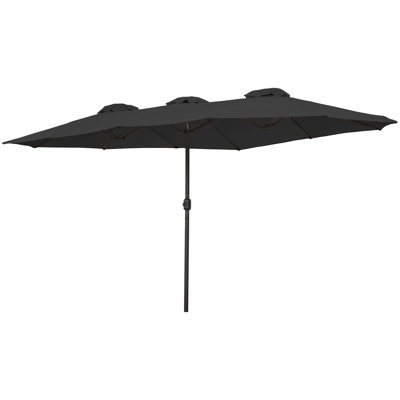 Parasol de marché d'extérieur 15 'avec manivelle