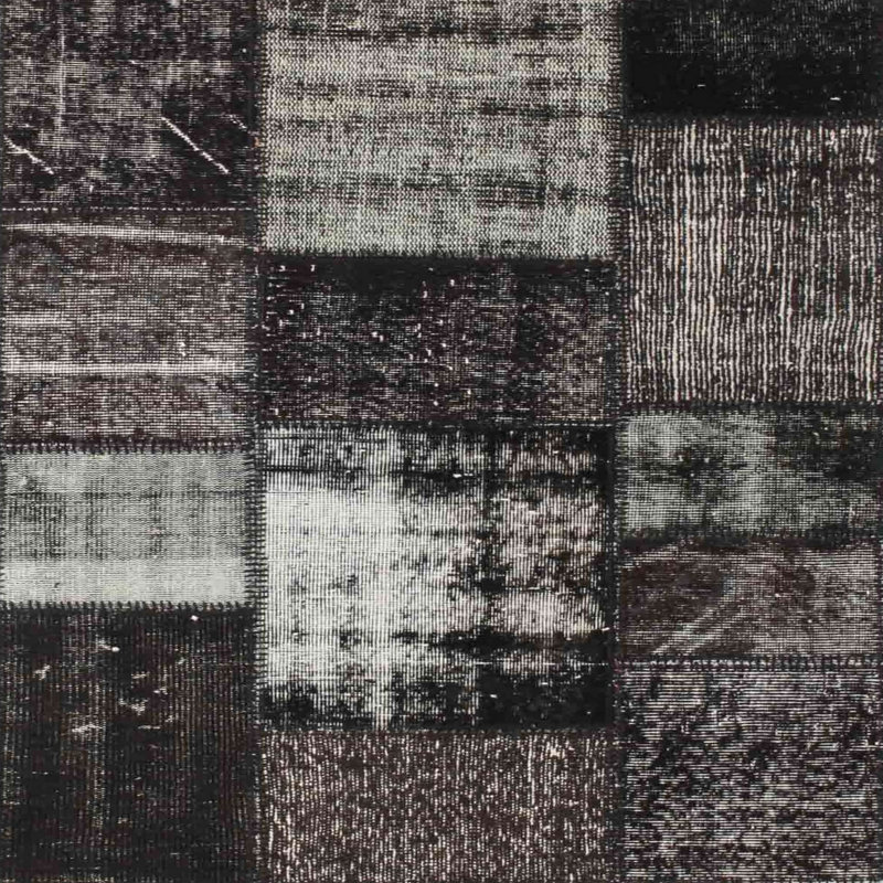 Tapis noir/gris zone contemporaine, Carré 4 pi