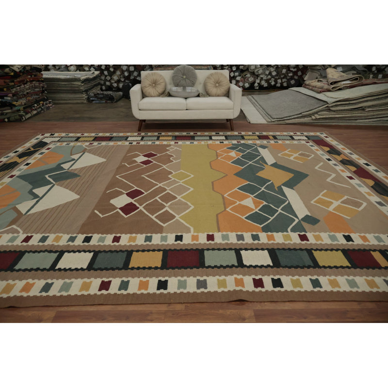 Tapis turc géométrique Kilim 12 x 14