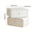 19.7" Off-White Swivel Nightstand, 360° Rotating 2-Drawer End Table-1541686712