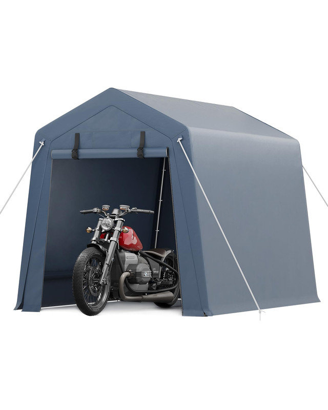 Abri pour moto 6 x 6 pi avec structure en acier galvanisé - Tente de vélo résistante aux intempéries et aux rayons UV