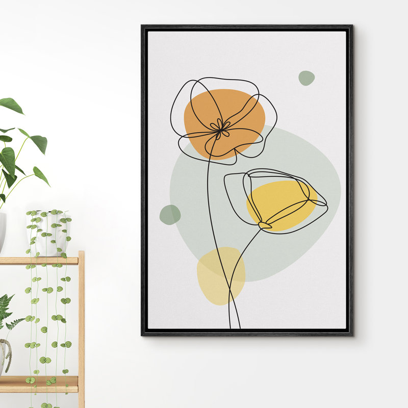 Floater Frame Graphic Art on Canvas, 24" H x 16" W x 1.5" D, Black Framed