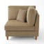 Fauteuil rembourré en velours côtelé de chameau avec dossier rembourré, module de fauteuil simple à un accoudoir pour canapé modulaire-1967939514