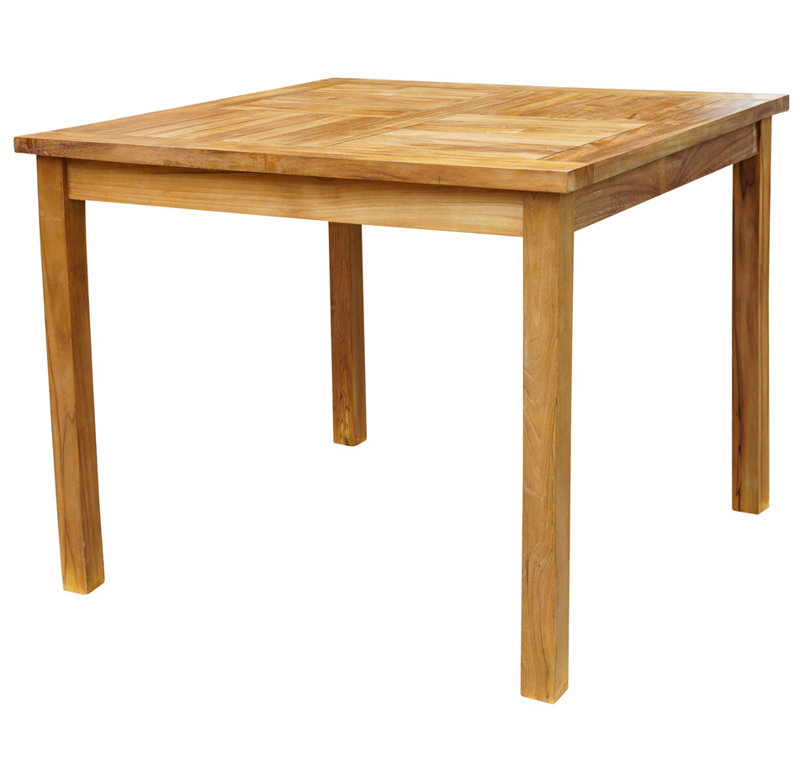 Table de bar en bois massif Klaus, H 43 po x l 35 po x L 35 po