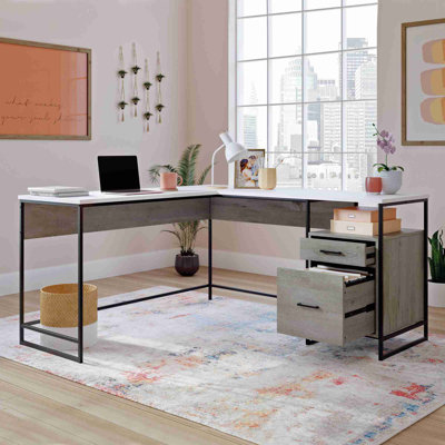 L-Shaped Desk with Minimalist Design