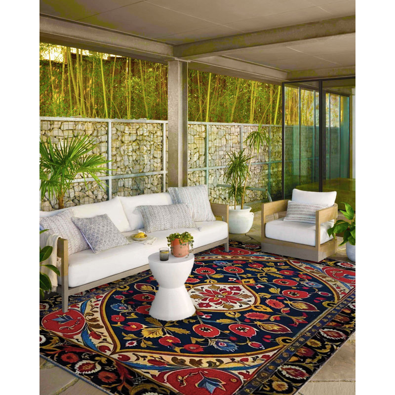 Tapis décoratif multicolore Paris, Rectangle 4 pi 11,06 po x 9 pi 10,11 po
