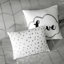 Housse de couette attrayante pour lit simple / simple TG avec coussins décoratifs à imprimé géométrique gris et argent-121054764-121054767
