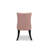 Dallas Parson Kitchen Chairs - Button Tufted Nailhead Beige Red Polyester Fabric Padded Dining Chairs, Set of 2, Wirebrushed Black-1231451510