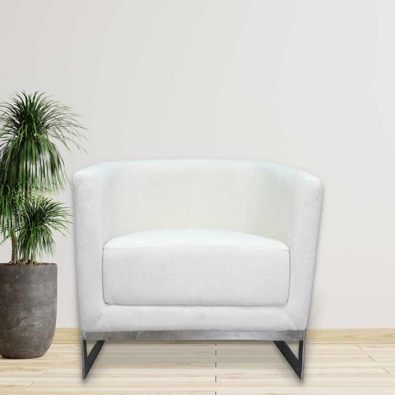 Fauteuil moderne, fauteuil d'appoint, fauteuil moderne, fauteuil, Argent argent, Velours blanc