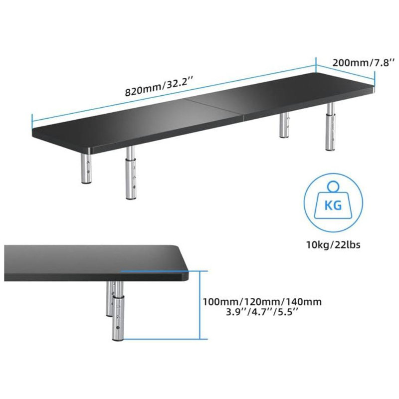 Laptop Stand For Desk,Computer Monitor Laptop Stand Riser For Printer, Notebook And All Flat Screen TV Display,3 Height Adjustable