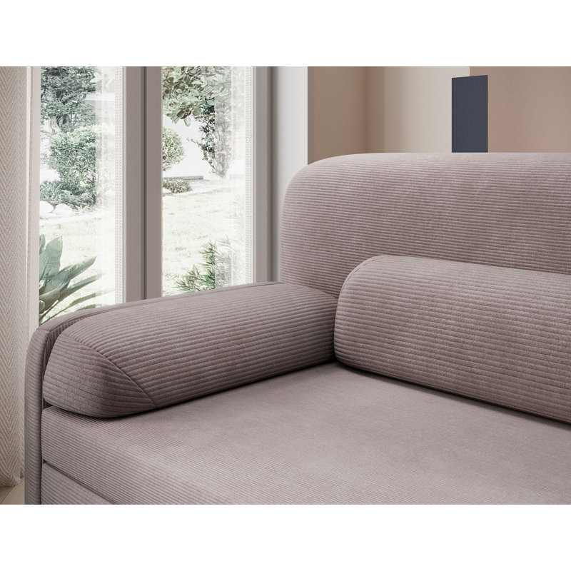 92.9'' Velvet Reclining Sleeper Sofa, Brun fudge