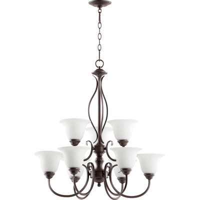 Lustre à niveaux ombrés 9 lumières Bernardston