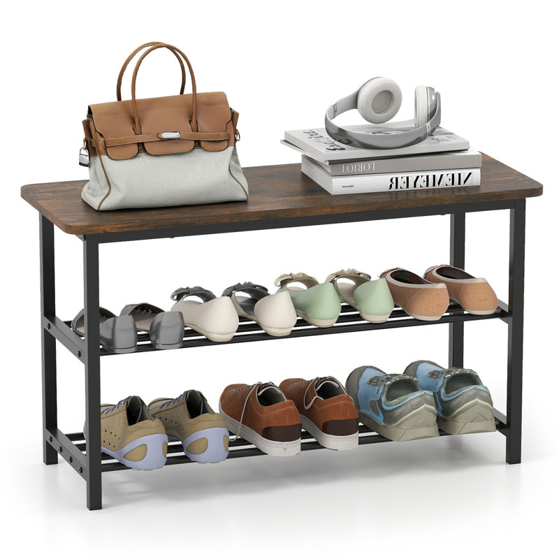 8 Pair Shoe Storage Bench
