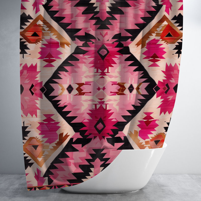 Traneisha Ikat Shower Curtain, 74" H x 71" W