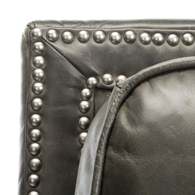 Couture Leather Recliner, Trends Aged Black Genuine Leather
