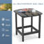 Table de bout toutes saisons Adirondack Tables de patio Tables de bout en plastique gris-1660344224