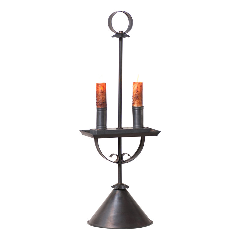 21.5'' H Metal Tabletop Candelabra, Kettle Black