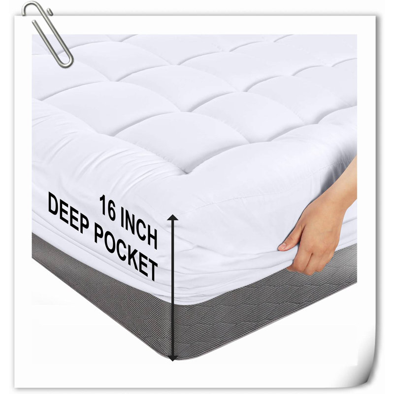Pennrock 16'' Mattress Topper, White, Queen