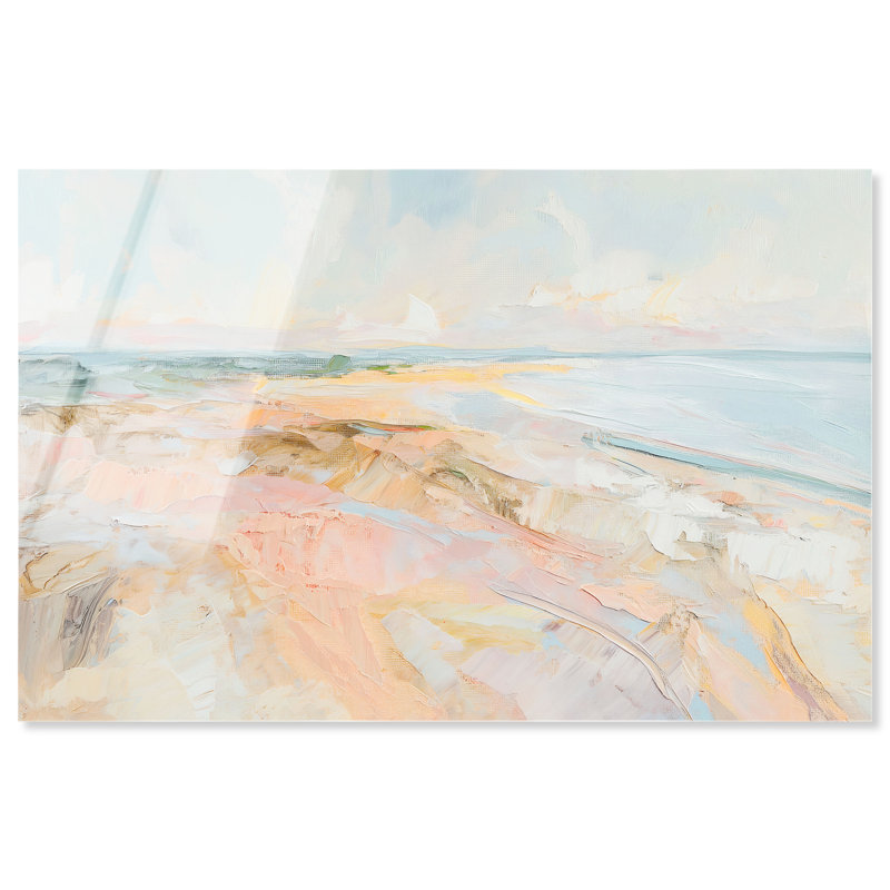 Tidal Borderland I High-Gloss Frameless Acrylic Glass Wall Art Abstract Print by Oliver Gal, Ready to Hang, 15 x 10