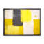 «Gray and Yellow Blue Abstract I», reproduction d'art sur toile-51145920-51145930