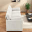 Canapés modernes en chenille 3 places, coussins doubles moelleux au design ergonomique pour le salon, beige