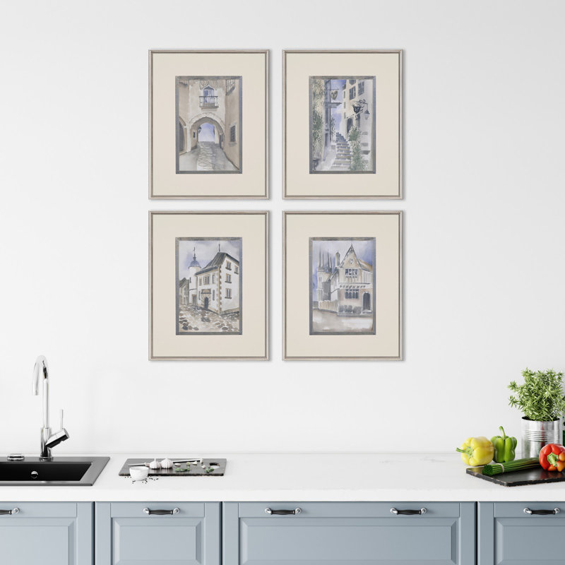 La Ville I Silver Wood Framed Landscape Poster Set
