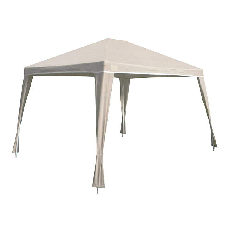 Pavillon de jardin permanent en métal L 10 pi. D Auvent escamotable en acier