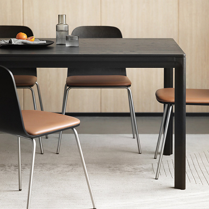 Oak Solid Wood Dining Table, 31.49" W x 55.11" L