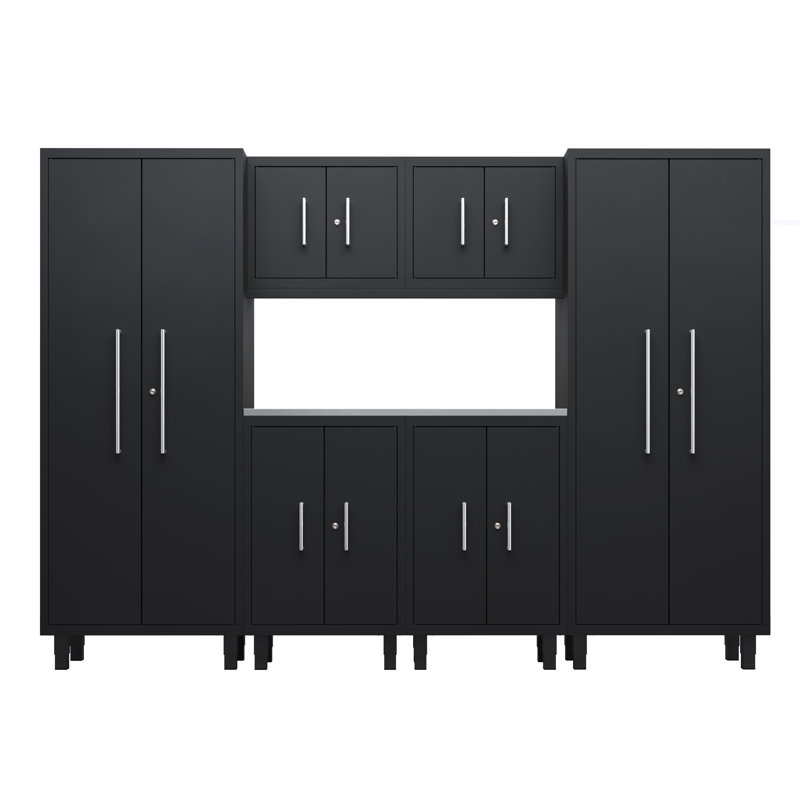Ensemble d'armoires 7 pièces avec base, armoires murales et casiers 30 "Core Plus Series