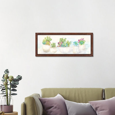 Sweet Succulents Panel by Cynthia Coulter - Panoramic Painting on Canvas