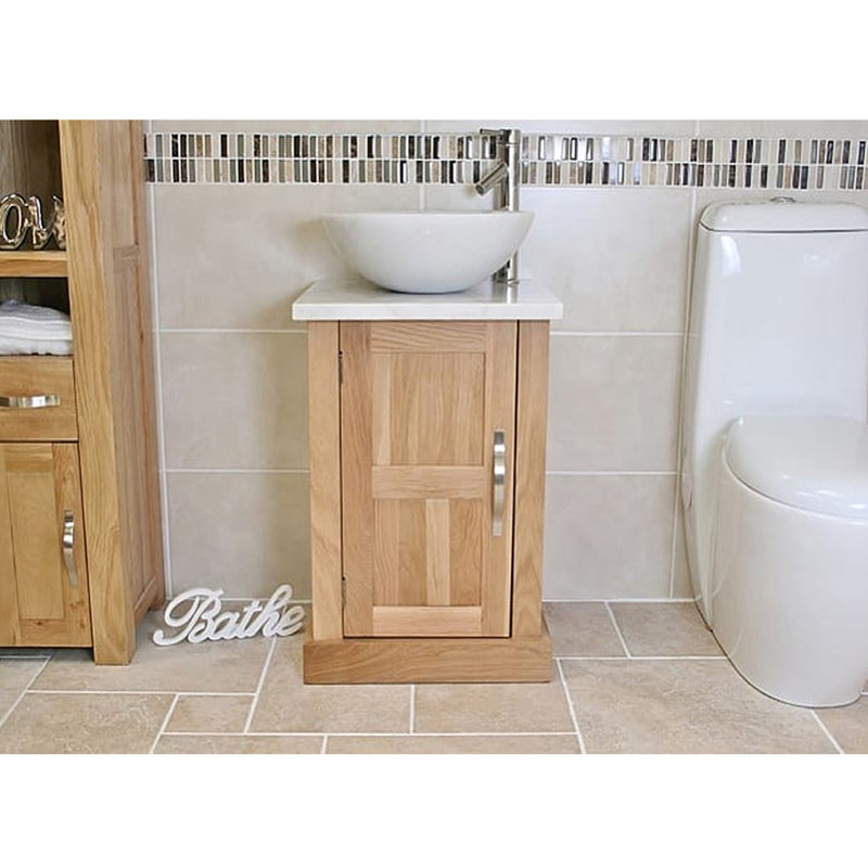 Mary 500mm Single Bathroom Vanity with Vessel St1 Basin, White