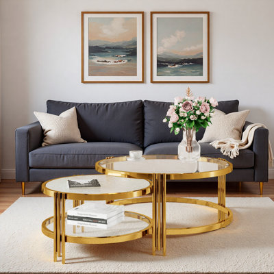 Table basse gigogne 2 pièces Modern