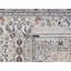 Tapis oriental blanc perle 3 pi 2 po x 5 pi 2 po noué à la main avec motif floral Nain 250 KPSI