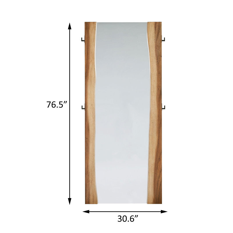 31 x 76 Inch Standing Floor Mirror Smokey Walnut