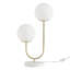Lampe de table globe en métal 2 lumières
