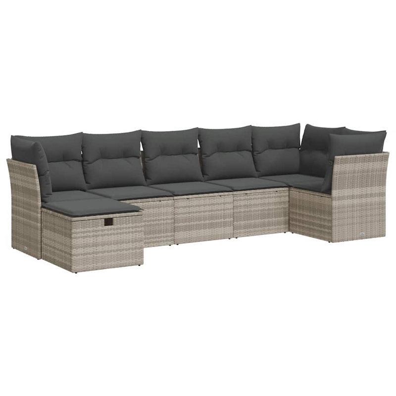  Garden Sofa Set Light Grey, Dark Grey