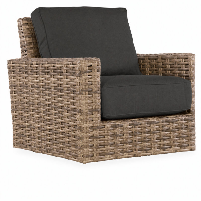 Méridienne pivotante avec coussins Sunbrella Havana, Tissage uni Sunbrella® Spectrum carbone
