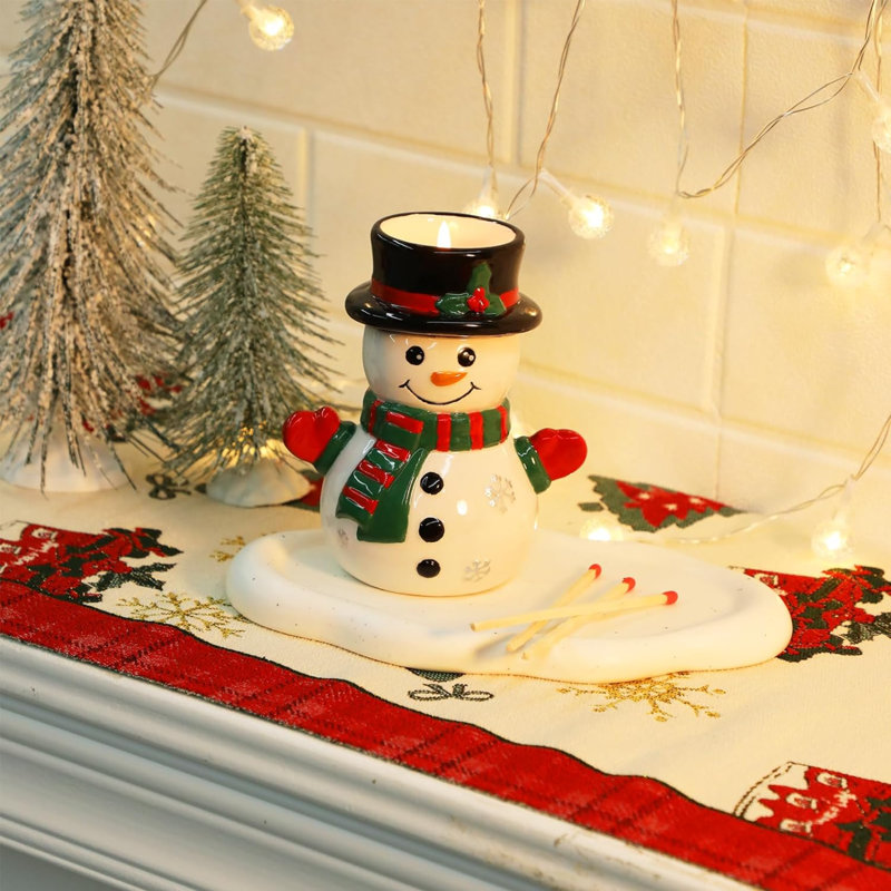 Jar Candle with Ceramic Holder