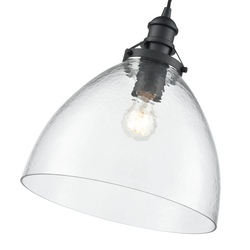Luminaire suspendu 1 lumière Aloni, Noir mat