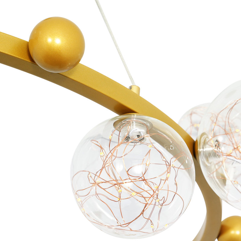 Lustre moderne de 39,3 po à DEL avec 15 lumières
