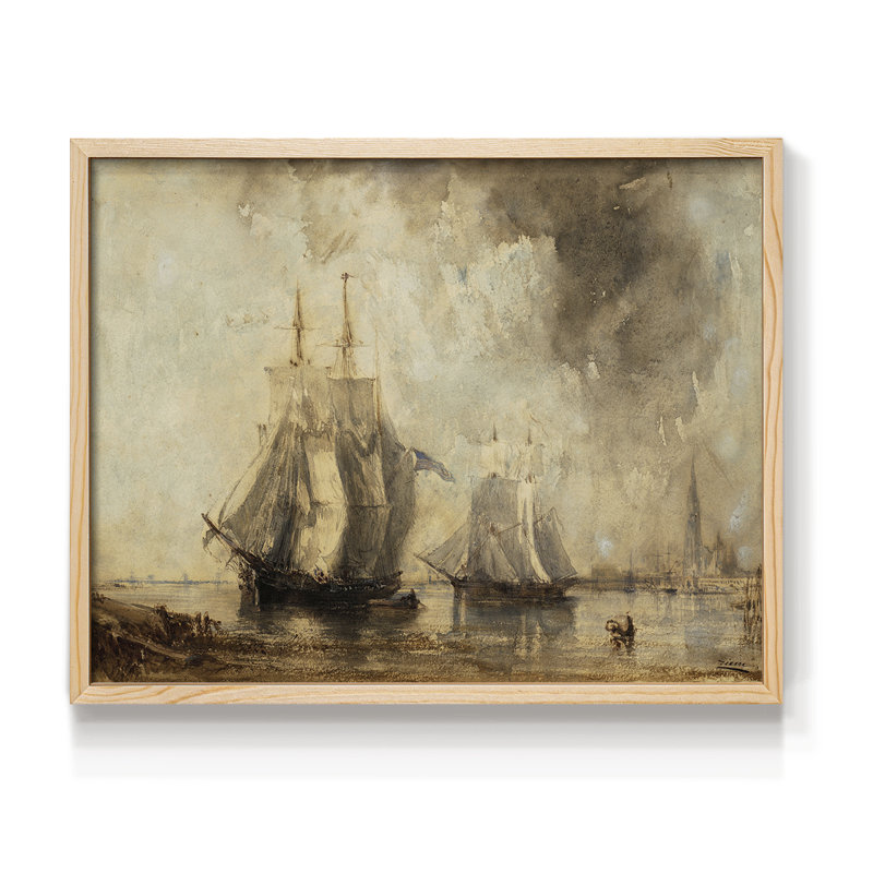 Vintage Nauticals-XLIV - impression encadrée - réarmable, H 16 po x l 20 po, Naturel