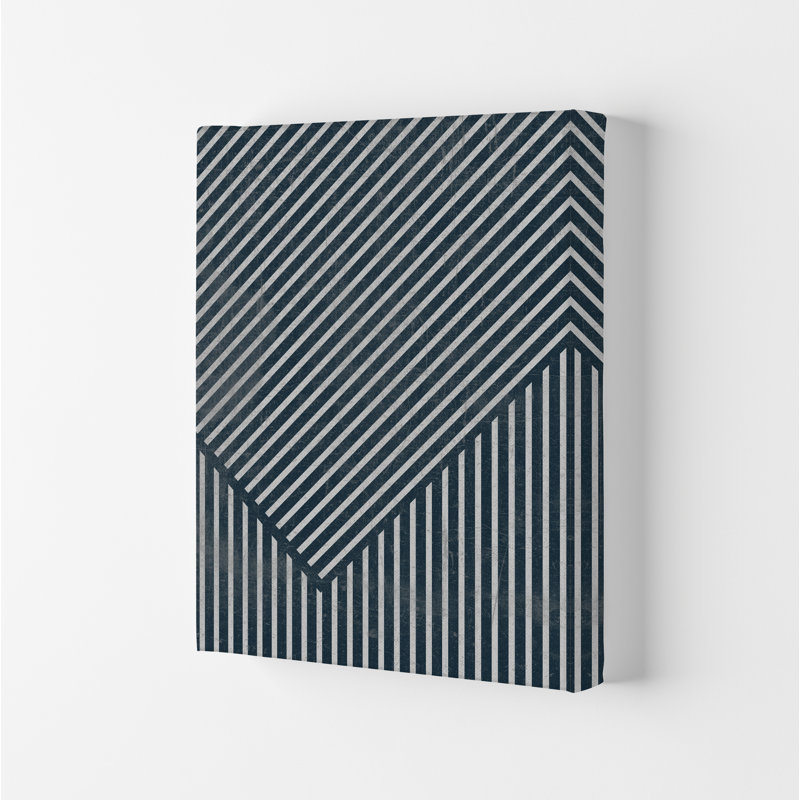 Navy Blue Abstract B - Print, No Frame, 30cm H x 21cm W x 1cm D
